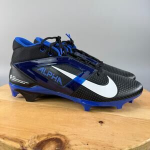 Nike Alpha Menace 4 Pro Mens Size 14 Football Cleats Blue Black FZ7702-001 NEW